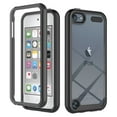 thumbnail image 1 of for iPod Touch 7/Touch 6/Touch 5 Case Built-in Screen Protector Clear Rugged 360 Full Body Protective Shockproof Hard Back Soft TPU Defender Dual Layer Heavy Duty Bumper Anti-Scratch Case, Black, 1 of 6