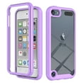thumbnail image 1 of for iPod Touch 7/Touch 6/Touch 5 Case Built-in Screen Protector Clear Rugged 360 Full Body Protective Shockproof Hard Back Soft TPU Defender Dual Layer Heavy Duty Bumper Anti-Scratch Case, Purple, 1 of 6