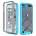 thumbnail image 1 of for iPod Touch 7/Touch 6/Touch 5 Case Built-in Screen Protector Clear Rugged 360 Full Body Protective Shockproof Hard Back Soft TPU Defender Dual Layer Heavy Duty Bumper Anti-Scratch Case, Blue, 1 of 6