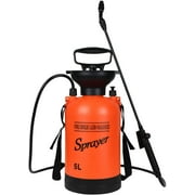 iPower 1.3 Gallon Lawn Garden Pump Pressure Sprayer with 2 Different Nozzles, Adjustable Shoulder Strap, Pressure Relief Value, Multi-Purpose for Yard, Weed, Plant