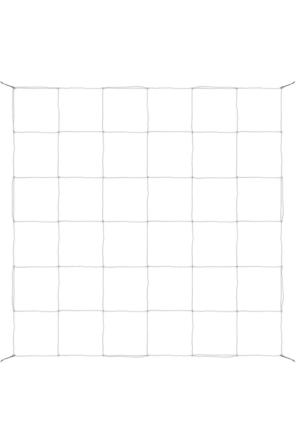 1-Pack 4x4FT Elastic Trellis Netting with 6 Hooks for Grow Tents Greenhouse Indoor and Outdoor Climbing Plants, Flowers, Vegetables, White