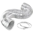 thumbnail image 1 of iPower 14 inch x 25ft Aluminum Duct Hose, Flexible Non-Insulated Ventilation for Heating Cooling & Exhaust, Silver, 1 of 6