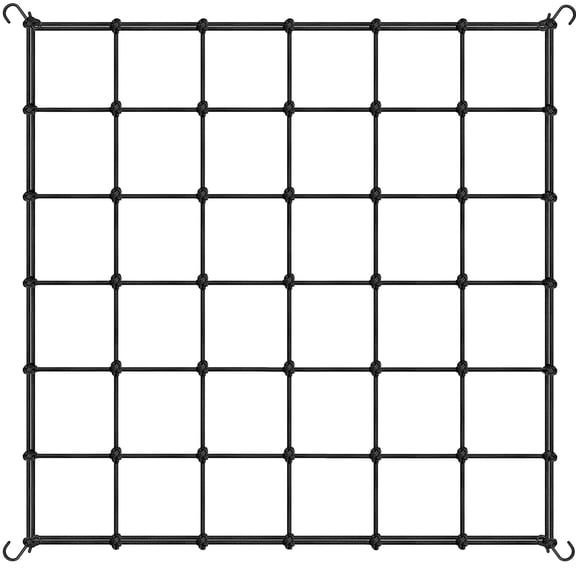 iPower 3x3FT Flexible Elastic Trellis Netting with Hooks for Grow Room, Climbing Plants Support, Flowers & Vegetables, Black