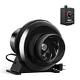 thumbnail image 1 of iPower 4 Inch 230 CFM Inline Duct Ventilation Fan with Speed Controller, Quiet Vent Blower for Hydroponics Grow Tent, Greenhouse Air Circulation, Black, 1 of 7