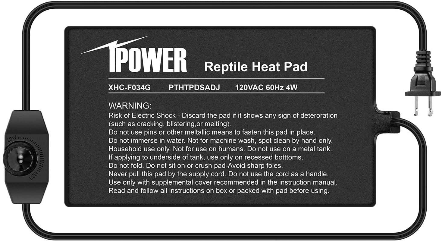 iPower 4 by 7Inch 4 Watts Reptile Heating Mat with Temperature