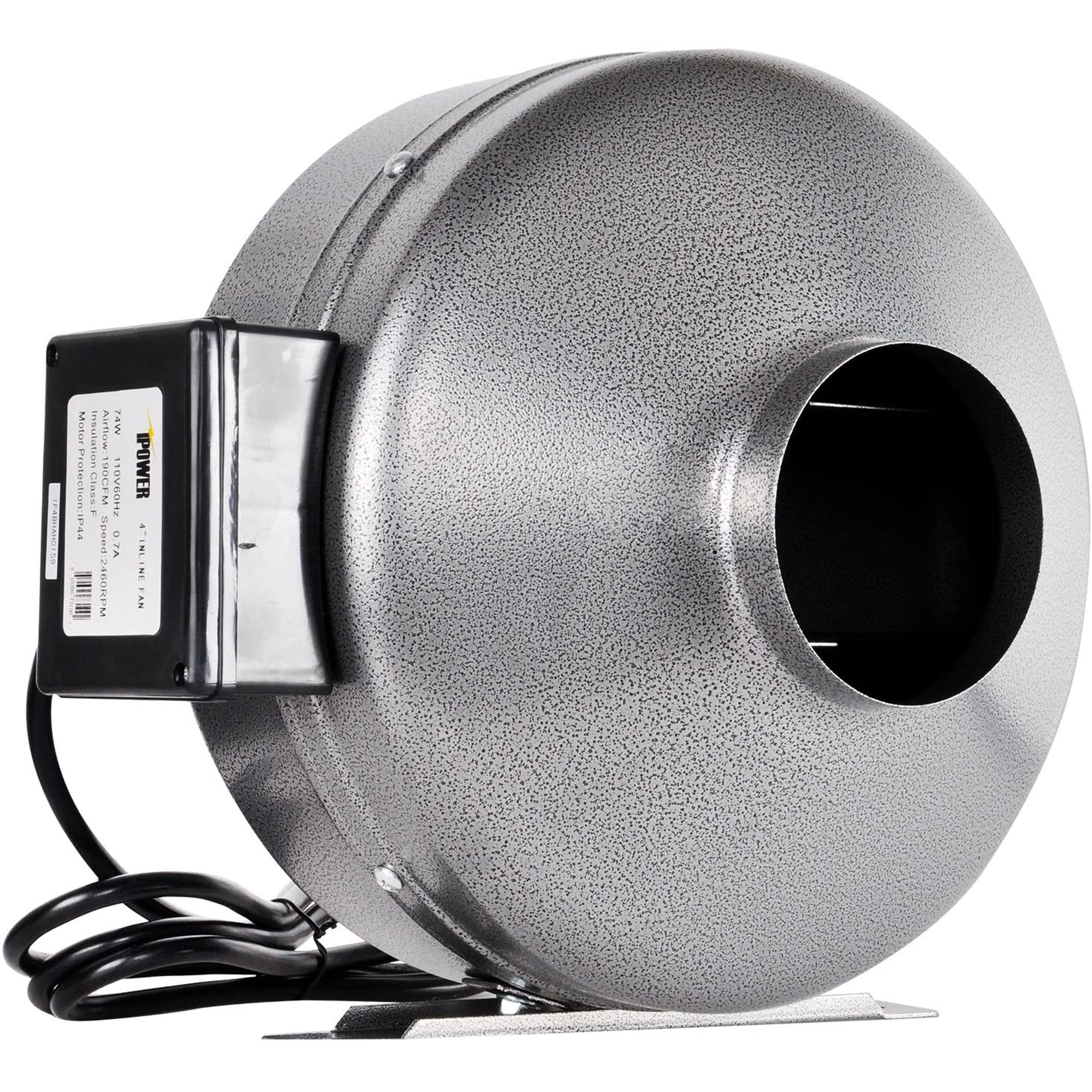 iPower 4 inch 190 CFM Inline Duct Fan HVAC Exhaust Blower for Grow Tent  Ventilation, Silver - Walmart.com