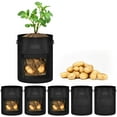 thumbnail image 1 of iPower 5-Pack 10-Gallon Potato Grow Bags Garden Vegetable Plant Pots Container, 1 of 7