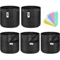 thumbnail image 1 of iPower 5-Pack 2-Gallon Grow Bags Fabric Pots Non-Woven Plant Container with Handles Sides for Easy Transplanting, 1 of 7