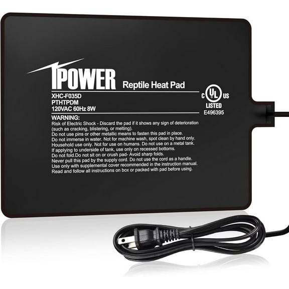 iPower 6"x8" Under Tank Heater for Reptile Terrariums Heat Mats