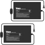 iPower 8" X 12" Reptile Heat Mat - 16W Under Tank Heater with Adjustable Thermostat for Turtles, Snakes, Lizards & Amphibians, 2 Pack