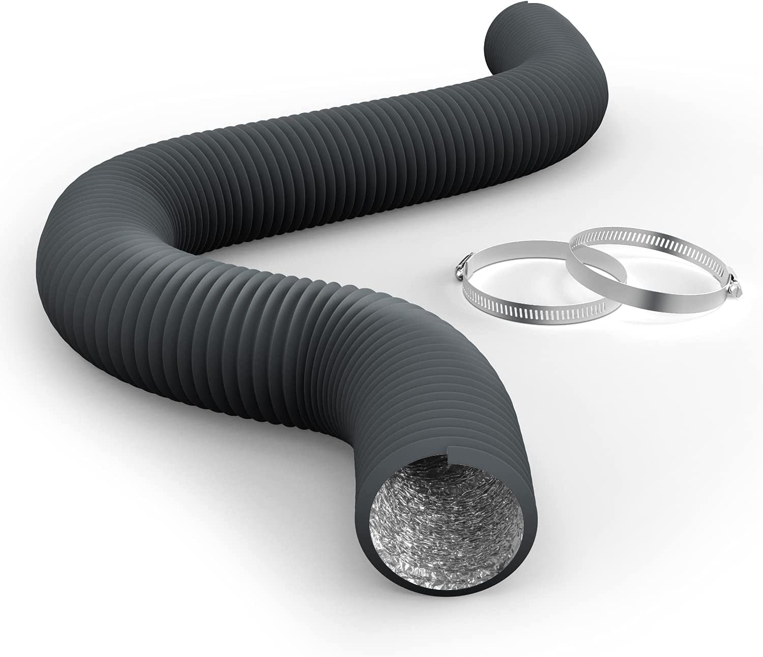 iPower Flexible 3 inch 8 Feet Aluminum Ducting 4 Layer Protection Dryer