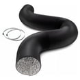 thumbnail image 1 of iPower 8 Inch 25 Feet Flexible Aluminum Ducting with 2 Clamps Included 4 Layer Protection Dryer Vent Hose for HVAC Heating Cooling Ventilation and Exhaust, Black, 1 of 6