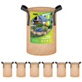 iPower Grow Bag 3 Gallon 6Pack Heavy Duty Plant Pots, 300g Thick