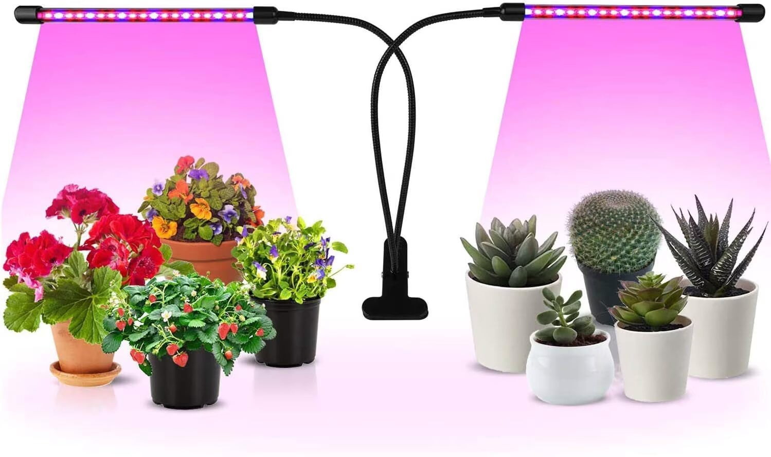 iPower 2 Tube LED Grow Light with Red&Blue Spectrum for Indoor Plants ...