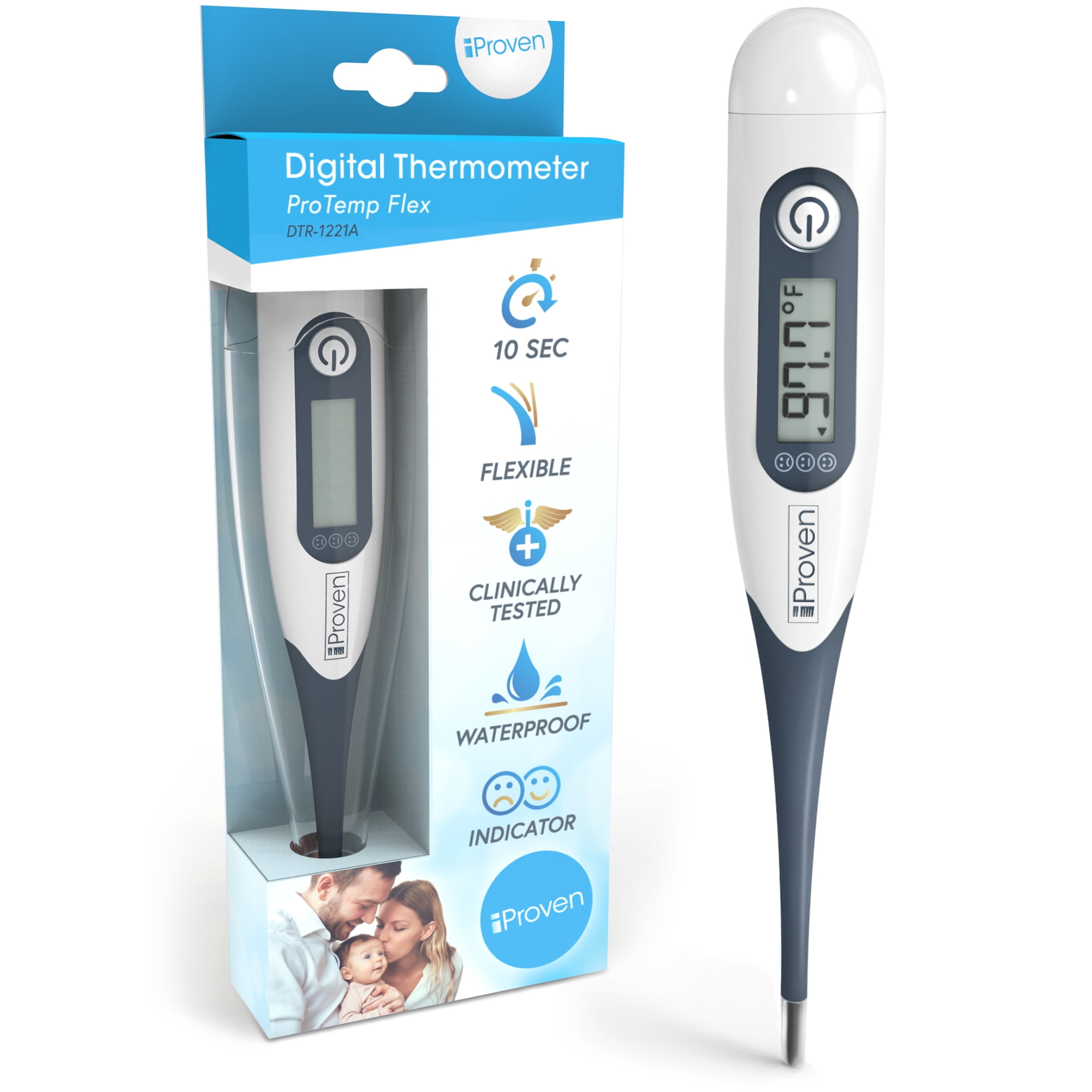 Thermomètre rectal pour bébé iProven DT-R1121B avec pointe minuscule pour  un confort optimal, lecture rapide, très précis