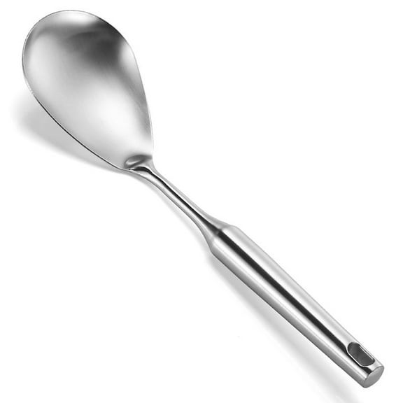 iPstyle Large Serving Spoons Rice Spatula Spoon Stainless Steel Serving Ladle Spatula Cooking Strong and Sturdy 12.2 Inches