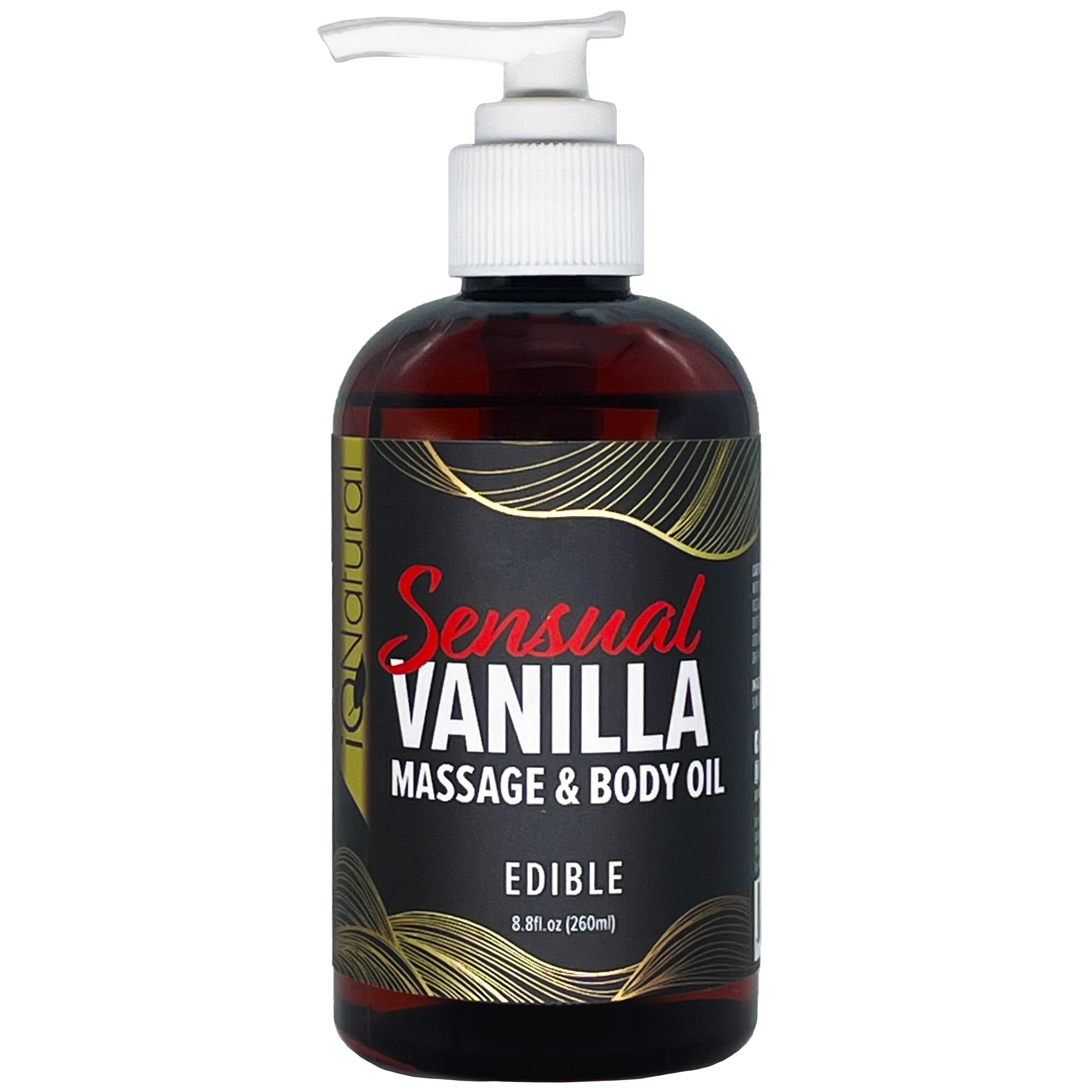 iQ Natural Massage Oil and Body Oil Sensual Vanilla Edible for Intimate Massage Therapy 8.8 fl oz photo photo