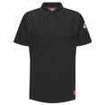 thumbnail image 1 of Bulwark  iQ Series Comfort Knit Short Sleeve Polo, Black - Medium, 1 of 1