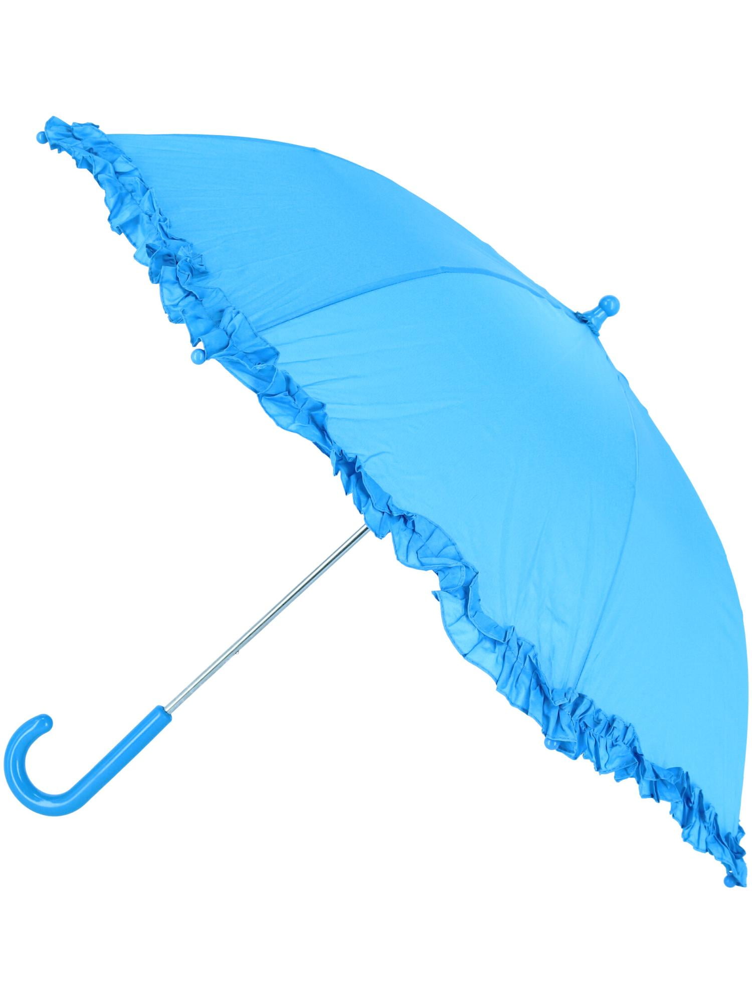iRain Kid's Ruffled Umbrella with Hook Handle