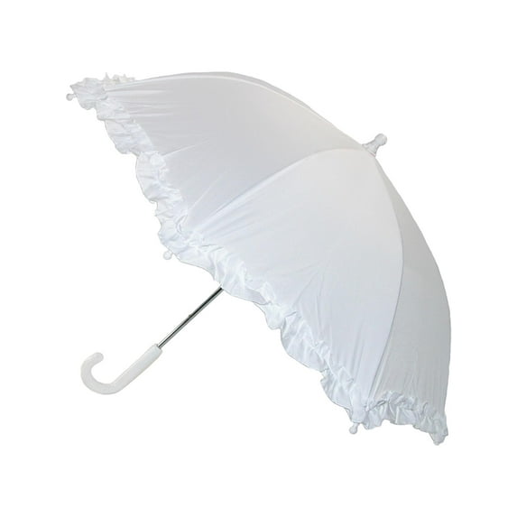 iRain Kid's Ruffled Umbrella with Hook Handle