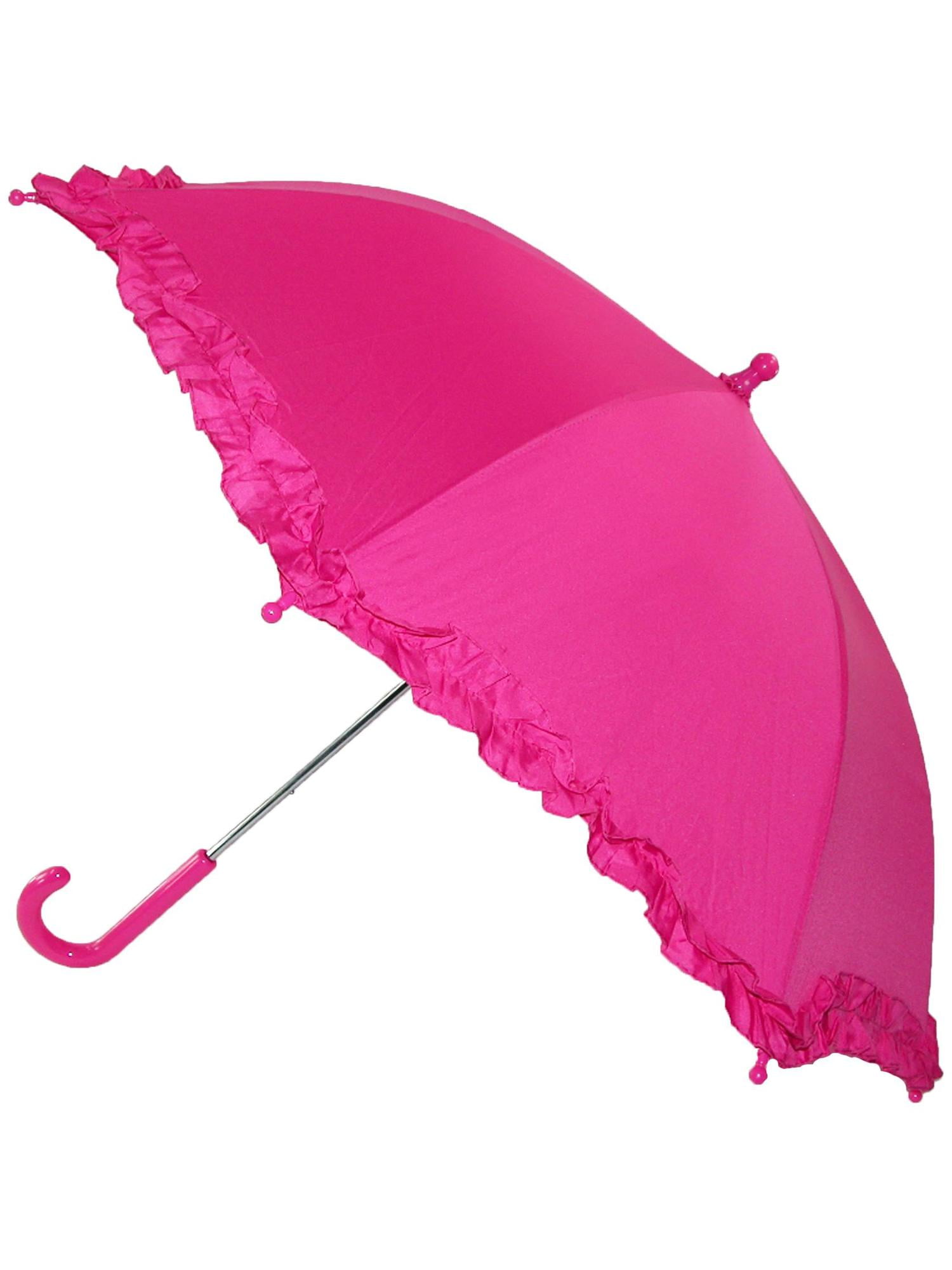 iRain Kid's Ruffled Umbrella with Hook Handle