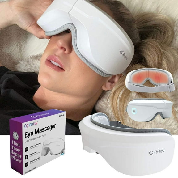 iReliev Eye Massager with Heat and Compression to Sooth Tired Eyes