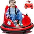 thumbnail image 1 of iRerts 12V Bumper Car, Ride on Electric Bumper Car for Kids Toddlers, Battery Powered Ride on Toys with Remote Control, Bluetooth, Music, LED Light, 360°Spin, Gifts for 2-5 Year Old Boys Girls, Red, 1 of 9