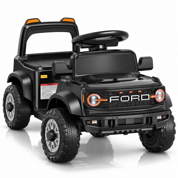 12V Licensed Ford Bronco Raptor Powered Ride on Toy Cars, Kids Electric Car for Toddlers with Music, LED Lights, Horn, Ages 2+, Blue