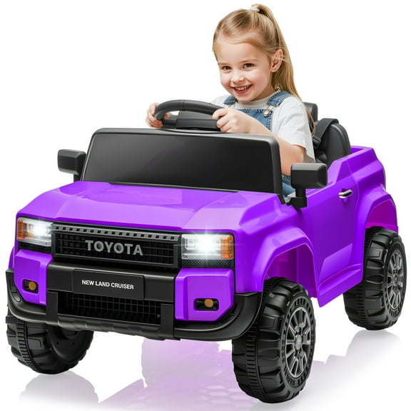 iRerts 12V Electric Ride on Cars, Ride on Toys for Toddlers with Remote Control, Bluetooth, Music, USB Ports, LED Light, 4 Wheel Suspension, Kids Electric Car for Girls Boys Gifts Ages 2-5, Purple