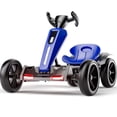 thumbnail image 1 of iRerts 12V Ride on Toys, Powered Electric Go Kart with Music, LED Light, Horn, Forward/Backward, Pedal Go Kart Kids Electric Car for Kids Boys Girls Ages 3-6, Blue, 1 of 10