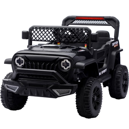 iRerts 12V Ride on Cars with Remote Control, Powered Ride on Toys Truck with Bluetooth, Music, MP3/USB Port, Swing Mode, Electric Cars for Kids Boys Girls 2-5 Ages, Black