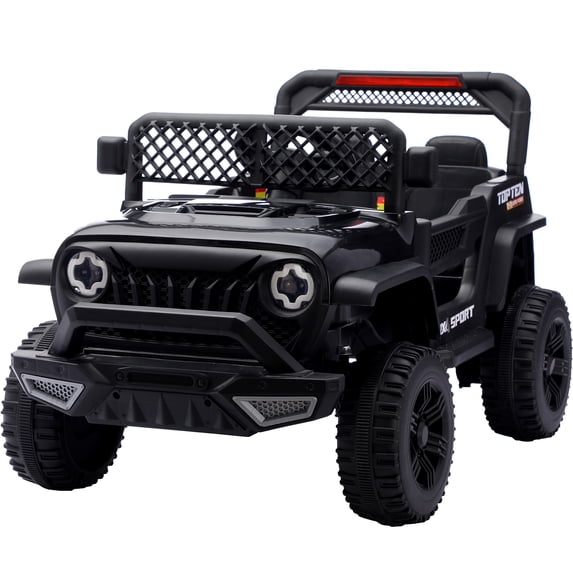 iRerts 12V Ride on Cars with Remote Control, Powered Ride on Toys Truck with Bluetooth, Music, MP3/USB Port, Swing Mode, Electric Cars for Kids Boys Girls 2-5 Ages, Black