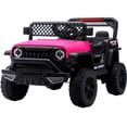 thumbnail image 1 of iRerts 12V Ride on Cars with Remote Control, Powered Ride on Toys Truck with Bluetooth, Music, MP3/USB Port, Swing Mode, Electric Cars for Kids Boys Girls 2-5 Ages, Pink, 1 of 7