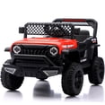 thumbnail image 1 of iRerts 12V Ride on Cars with Remote Control, Powered Ride on Toys Truck with Bluetooth, Music, MP3/USB Port, Swing Mode, Electric Cars for Kids Boys Girls 2-5 Ages, Red, 1 of 9