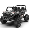 thumbnail image 1 of iRerts 12v Ride on Cars with Remote Control, Electric Ride on Toys UTV for Kids Boys Girls Ages 3-5 Gifts, Kids Cars Ride on Vehicles with Bluetooth, MP3 Music Playback, LED Light, Horn, Black, 1 of 7