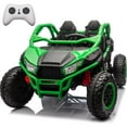 thumbnail image 1 of iRerts 2 Seater Ride on Car for Kids, 24 Volt Ride on Toys for Boys Girls Gifts, Powered Ride on UTV Electric Vehicle with Remote Control, Bluetooth, MP3/USB Ports, 4 Wheel Spring Suspension, Green, 1 of 11