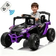 thumbnail image 1 of iRerts 24V Powered Ride on Toys, Kids Ride on Car UTV with Remote Control, Bluetooth, Music, LED Light, USB/AUX Port, 4 Wheels suspension, Electric Cars for Kids Boys Girls Ages 3-5 Gifts, Purple, 1 of 9