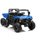 thumbnail image 1 of iRerts 24V Electric Ride on Dump Truck, 4WD Powered Ride on Toys with Remote Control, Dump Bed, Bluetooth Music, 6 Wheel Electric Car for Kids Boys Girls Birthday Christmas Gift Ages 3-5, Blue, 1 of 8