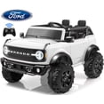 thumbnail image 1 of iRerts 24V 2 Seater Ride on Cars, Licensed Ford Bronco Base Powered Ride on Toys for Big Kids Ages 3-8, Kids Car Electric Vehicle with Remote Control, Bluetooth, LED Lights, 4 Wheel Suspension, White, 1 of 9