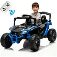 thumbnail image 1 of iRerts 24V Powered Ride on Toys, Kids Ride on Car UTV with Remote Control, Bluetooth, Music, LED Light, USB/AUX Port, 4 Wheels suspension, Electric Cars for Kids Boys Girls Ages 3-5 Gifts, Blue, 1 of 9