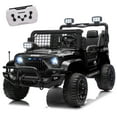 thumbnail image 1 of iRerts 24v Ride on Toys, 2 Seater Ride on Cars for Big Kids Boys Girls Ages 3-8, Kids Cars Electric Ride on Vehicles with Remote Control, Bluetooth, MP3/USB Ports, 4 Wheels Shock Suspension, Black, 1 of 10
