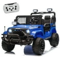 thumbnail image 1 of iRerts 24v Ride on Toys, 2 Seater Ride on Cars for Big Kids Boys Girls Ages 3-8, Kids Cars Electric Ride on Vehicles with Remote Control, Bluetooth, MP3/USB Ports, 4 Wheels Shock Suspension, Blue, 1 of 10