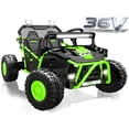 thumbnail image 1 of iRerts 36V Powered Ride on Toys for Big Kids, 2 Seater Ride on UTV Cars with Bluetooth, Music, 4 Wheels Spring Suspension, Kids Car Electric Ride on Vehicles for Boys Girls Ages 6+, Green, 1 of 8