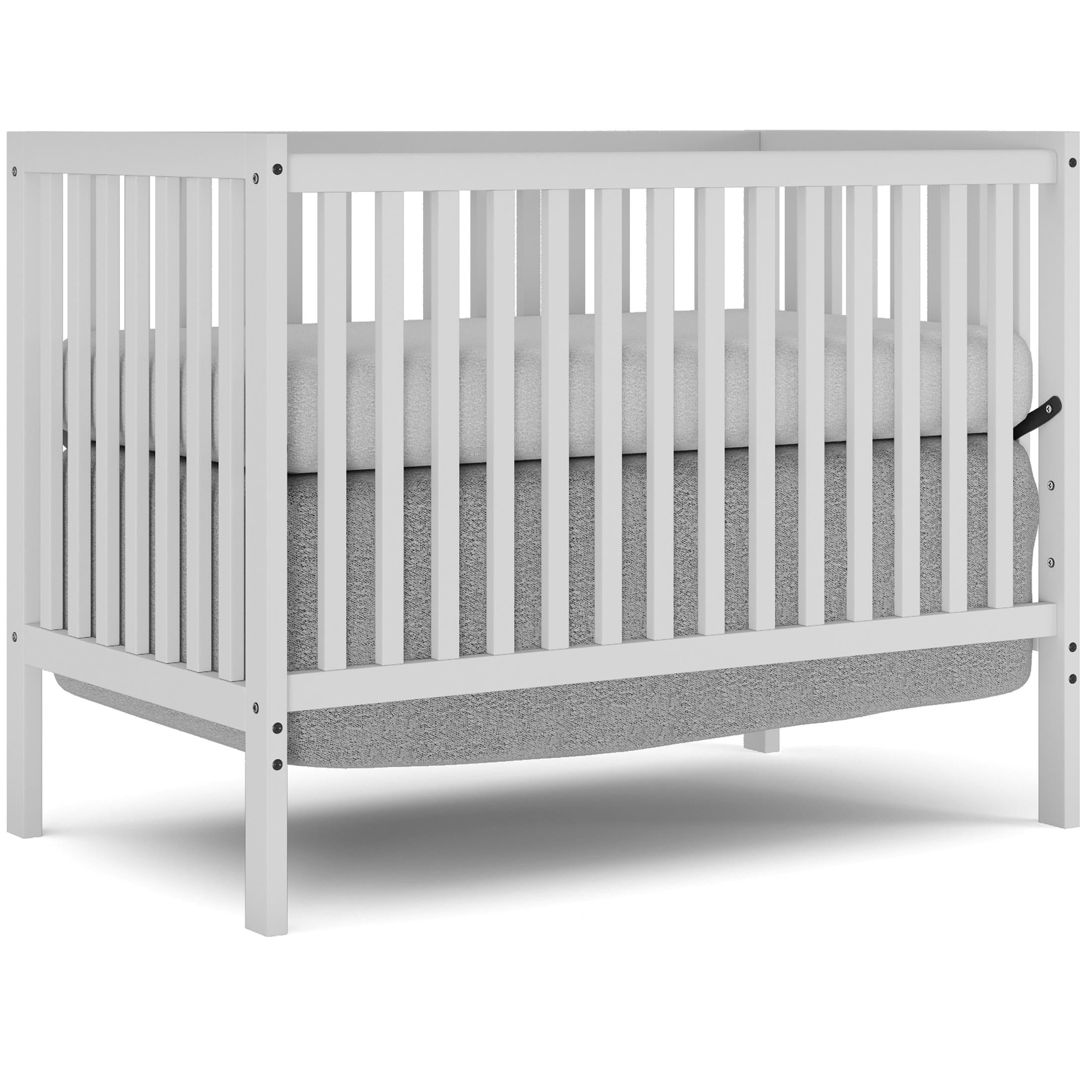 iRerts 5 In 1 Convertible Baby Crib, Wood Convertible Crib Toddler Bed with Wood Legs, Converts