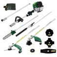 thumbnail image 1 of iRerts 9 in 1 Grass Trimmer, 38CC 2-Cycle Gas Powered Weed Eater with Gas Pole Saw, Hedge Trimmer, Grass Trimmer and Brush Cutter, String Trimmer for Grass Garden Yard Care, Green, 1 of 9