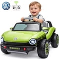 thumbnail image 1 of iRerts 12V Ride on Cars with Remote Control, Licensed Volkswagen Beetle Powered Ride on Toys with Bluetooth, USB Port, Music, Rear Storage, LED Lights, Electric Car for Kids 3-6 Years Old, Green, 1 of 10