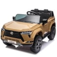 thumbnail image 1 of 24V 2 Seater Ride on Cars, Lexus GX550 Powered Ride on Toys for Big Kids Boys Girls Ages 3-8 Gifts, Ride on Vehicles Kids Car with Remote Control, Bluetooth, Music, MP3 Port, LED Light, Champagne, 1 of 8