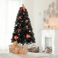 thumbnail image 1 of iRerts Black 6ft Christmas Tree, Artificial Christmas Tree Holiday Xmas Tree, PVC Hinged Xmas Pine Tree with 1600 Branch Tips and Metal Stand for Home Party Decoration, 1 of 8