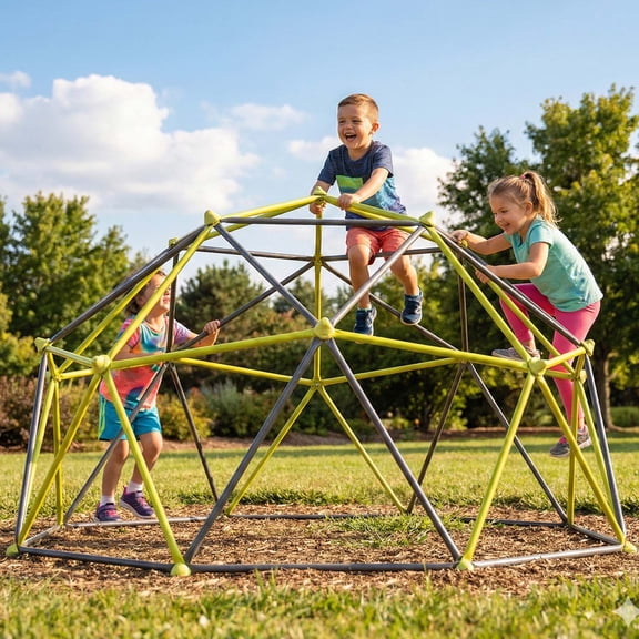 iRerts 10FT Climbing Dome, Outdoor Dome Climber for Kids 3-8, Jungle Gym Kids Climbing Toys with Colorful Climbing Stones, Outdoor Play Equipment Kids Climber for Outdoor Indoor Use