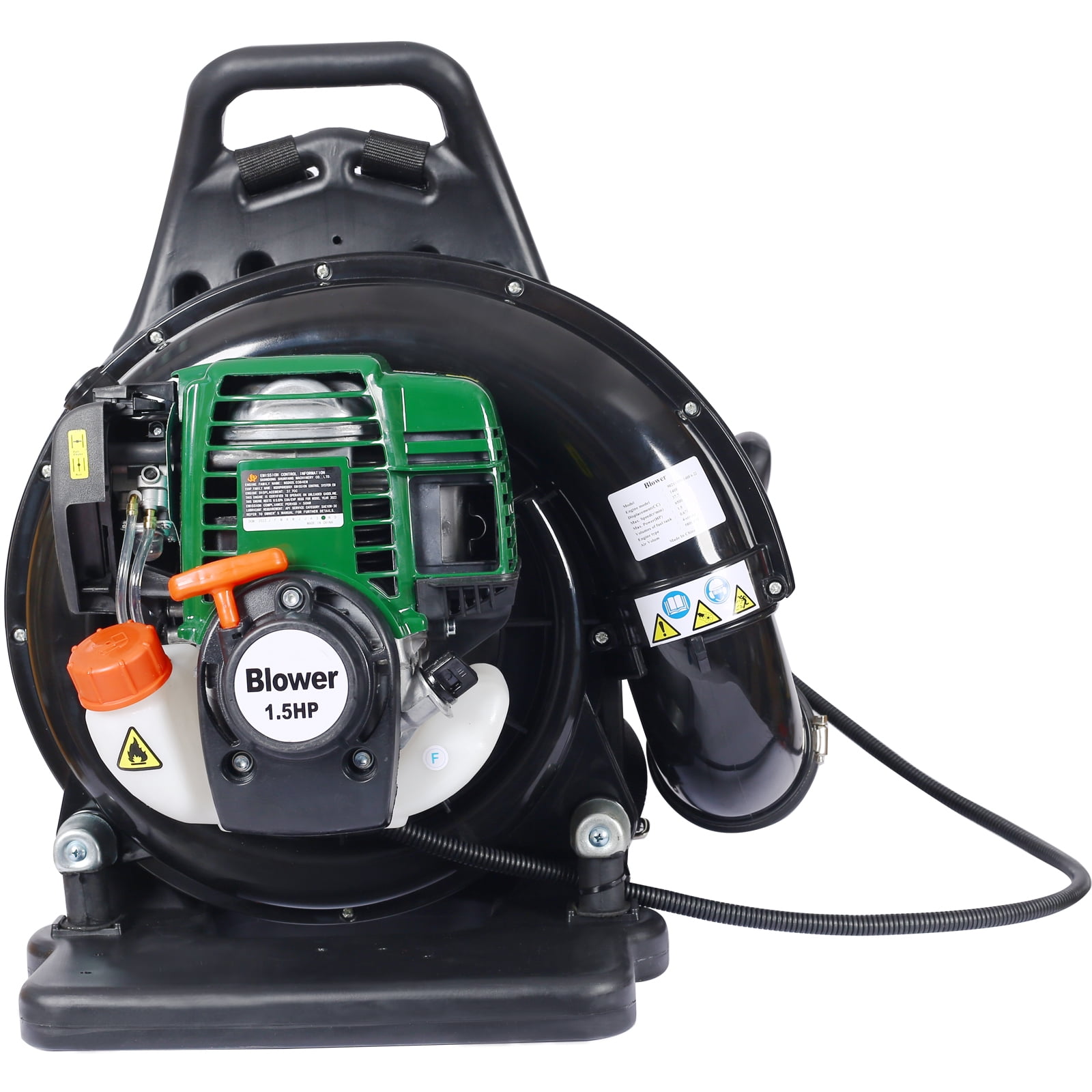 iRerts Gas Powered Leaf Blower, Backpack Leaf Blower with 37.7CC 4-Stroke Engine, Lightweight Gas Leaf Blower for Lawn Care, Gas Backpack Leaf Blower for Yard Garden Patio Park, Green